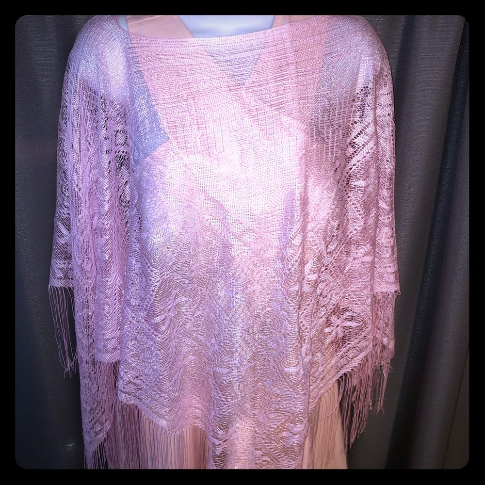 Pink Pullover shawl